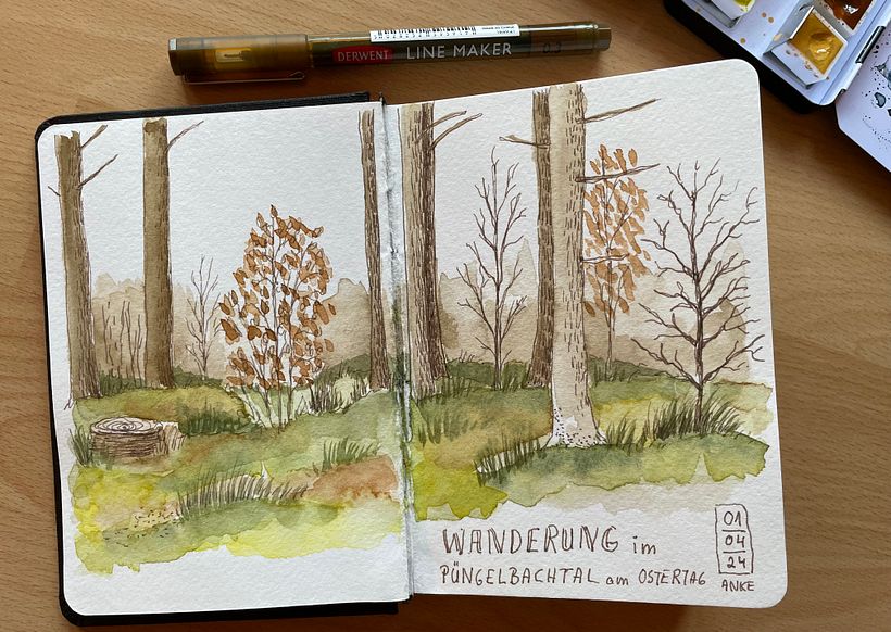 Mein Abschlussprojekt für den Kurs: Aquarellsketching: Drück deine Ideen aus 4