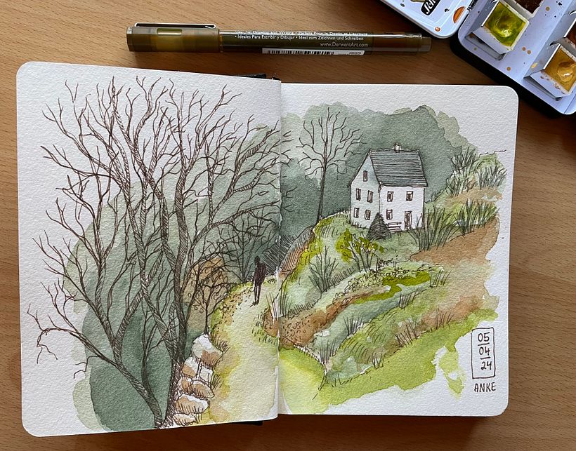 Mein Abschlussprojekt für den Kurs: Aquarellsketching: Drück deine Ideen aus 10