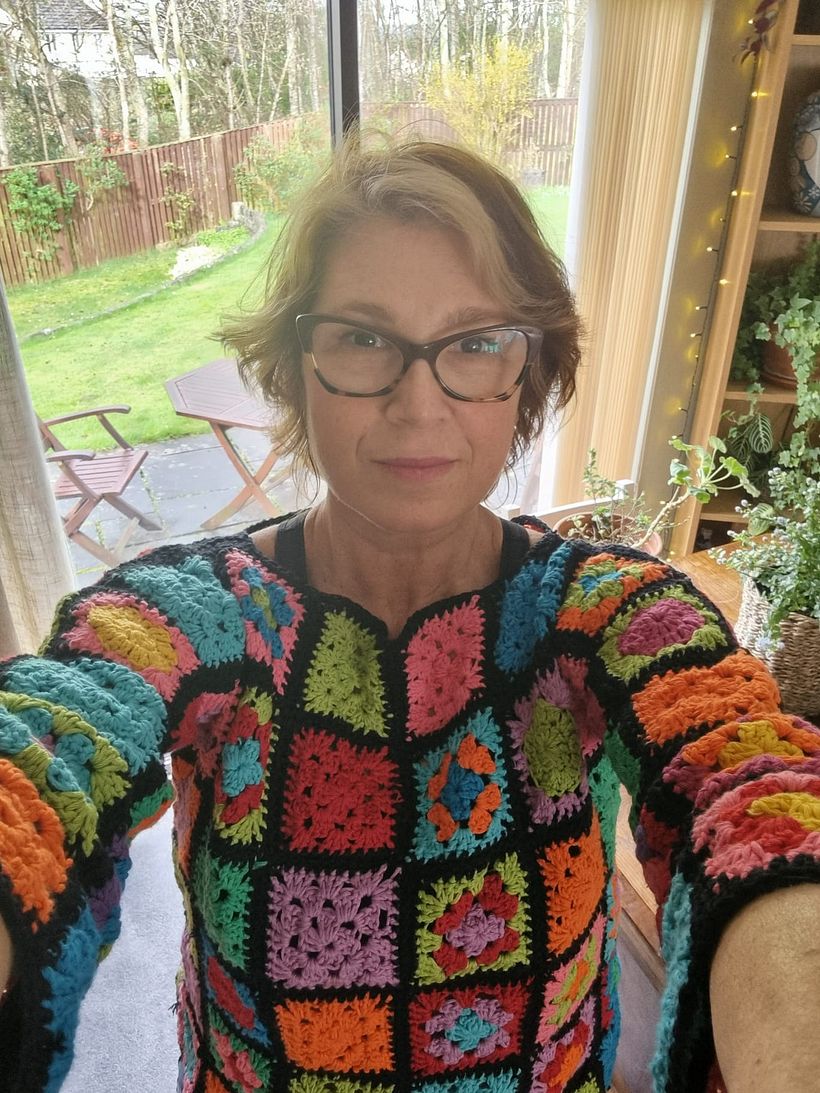 My project for course: Granny Square Crochet: Make Your Own Sweater 2