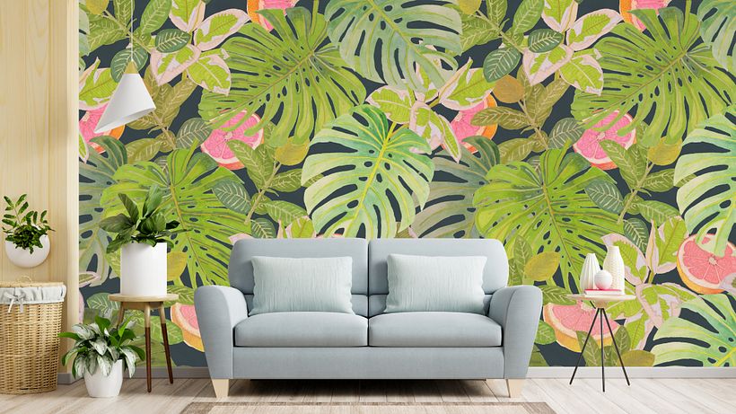 Tropical dark background