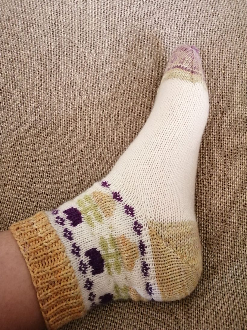My project for course: Introduction to Colorwork Sock Knitting 2