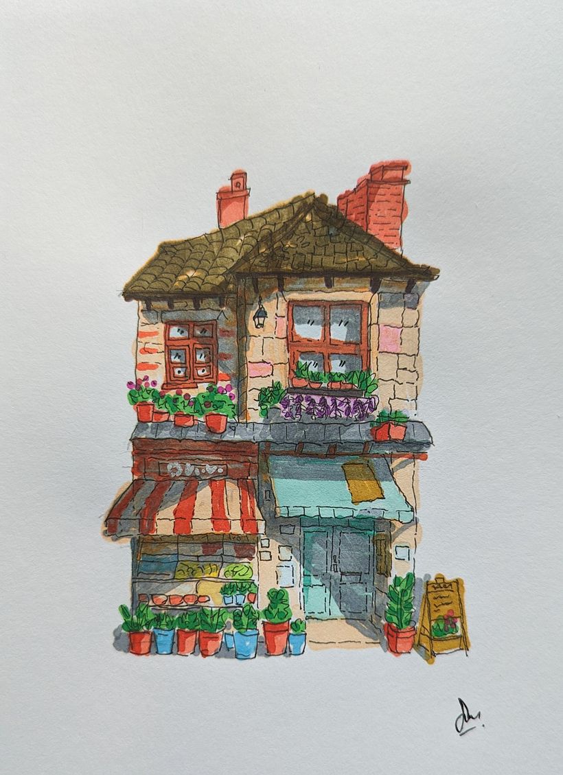 My project for course: Expressive Architectural Sketching with Colored Markers 3