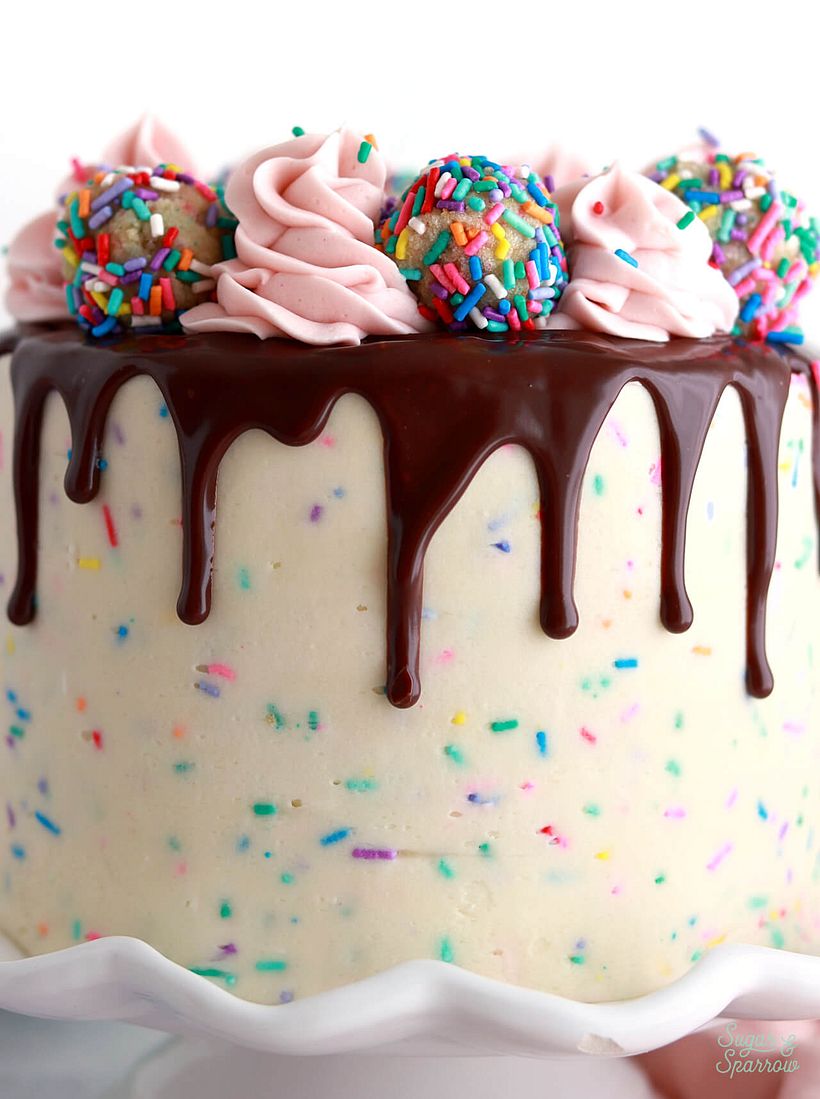 Double Funfetti Birthday Cake 9