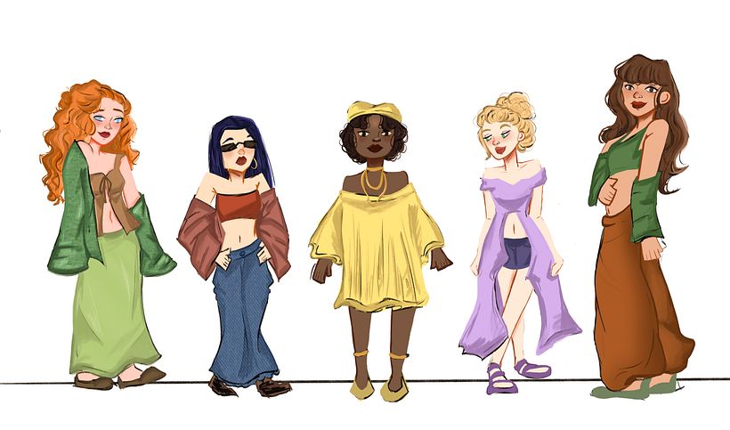 lineup - whimsical girls