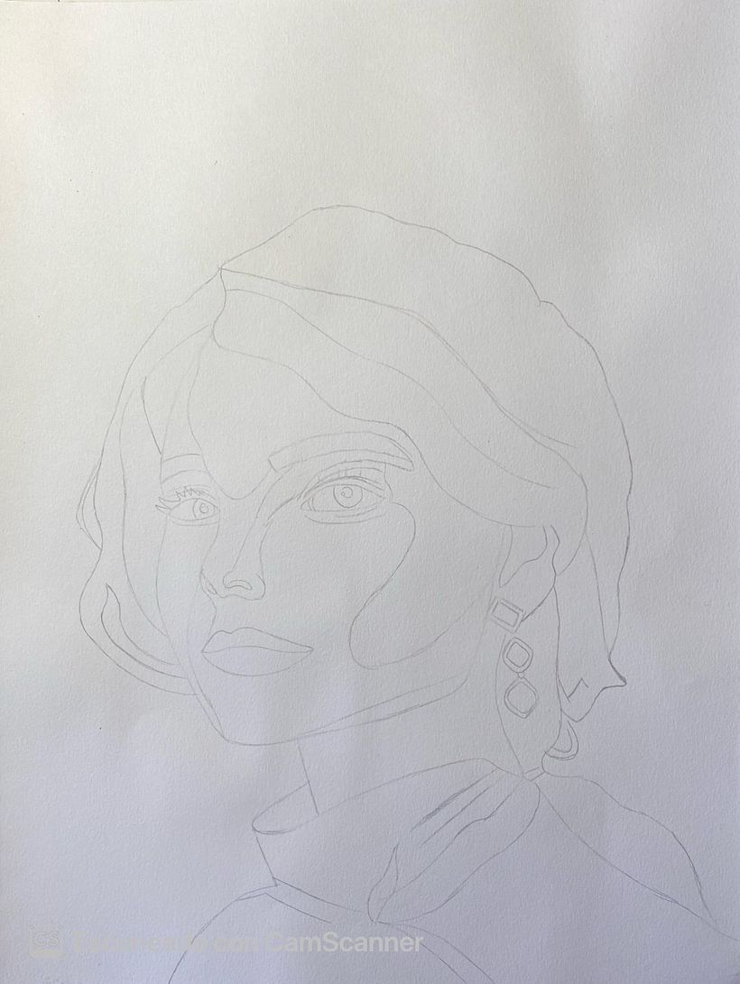 Mi Retrato en acuarela a partir de una fotografía 👩 📷 3