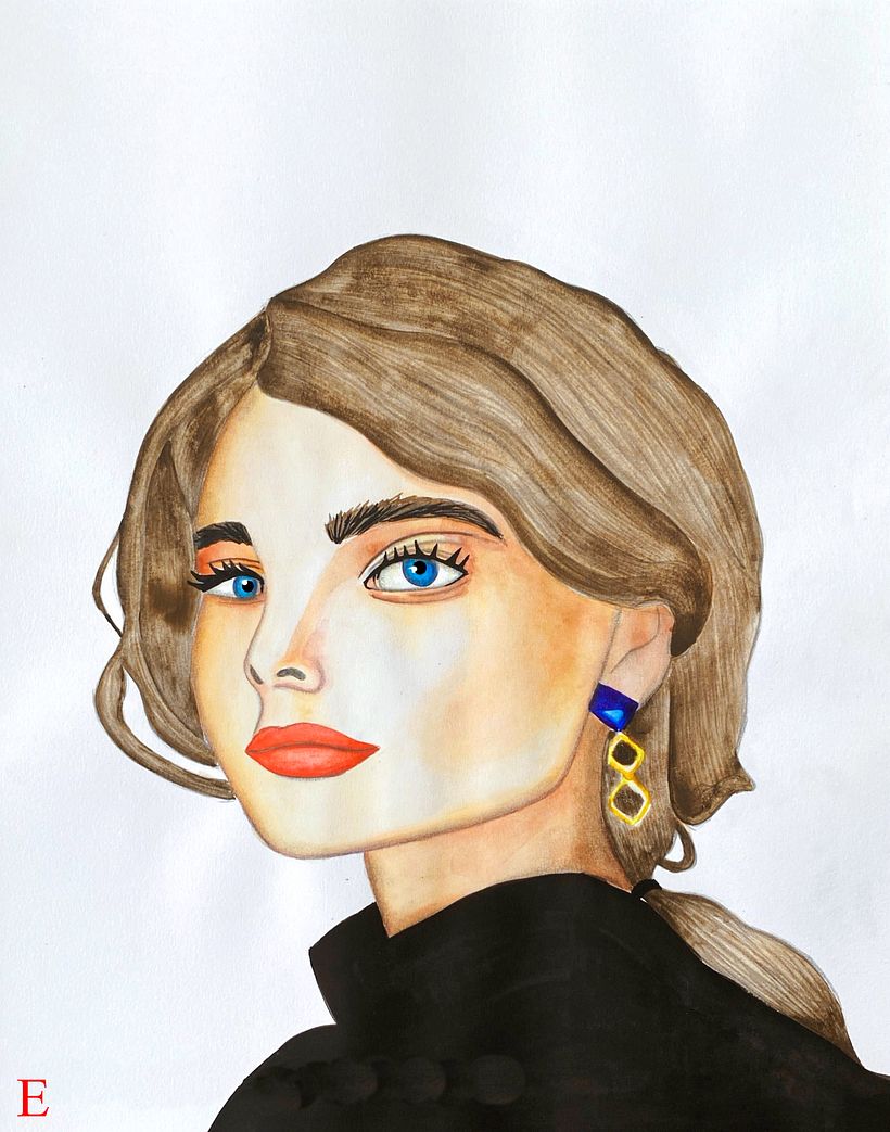 Mi Retrato en acuarela a partir de una fotografía 👩 📷 4