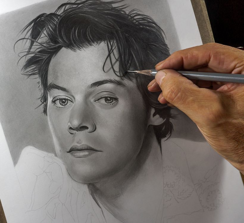 Harry Styles en grafito 1