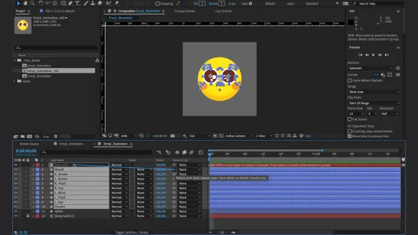 This effect will allow extra elements to remain within the main outline.