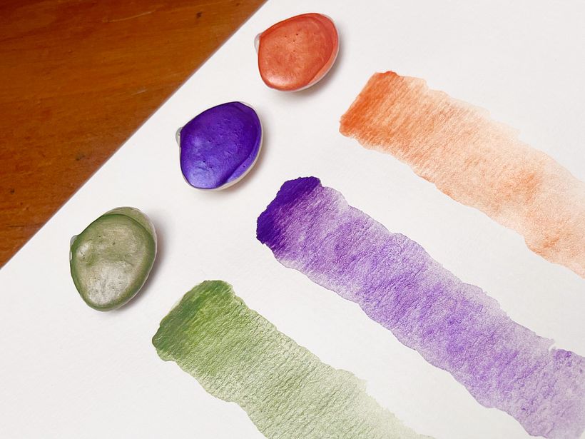 Swatches de colores secundarios para mi paleta.