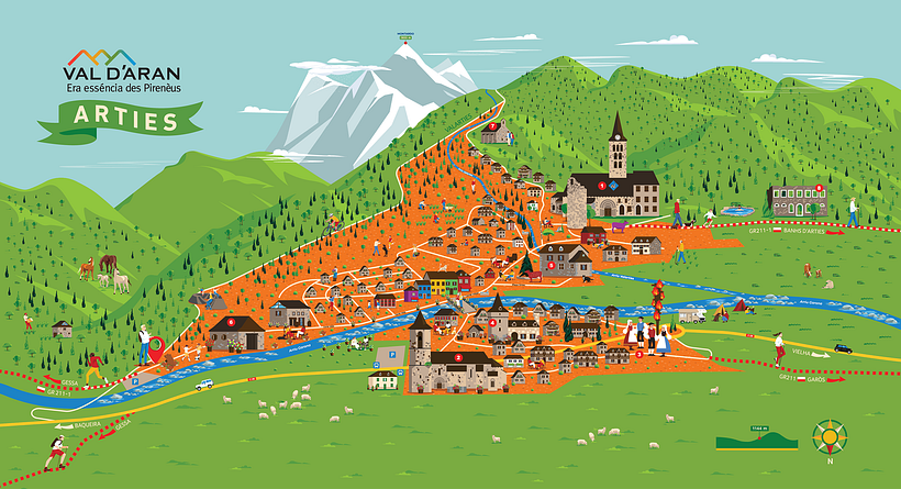 MAPAS ILUSTRADOS DE LA VAL D'ARAN 2