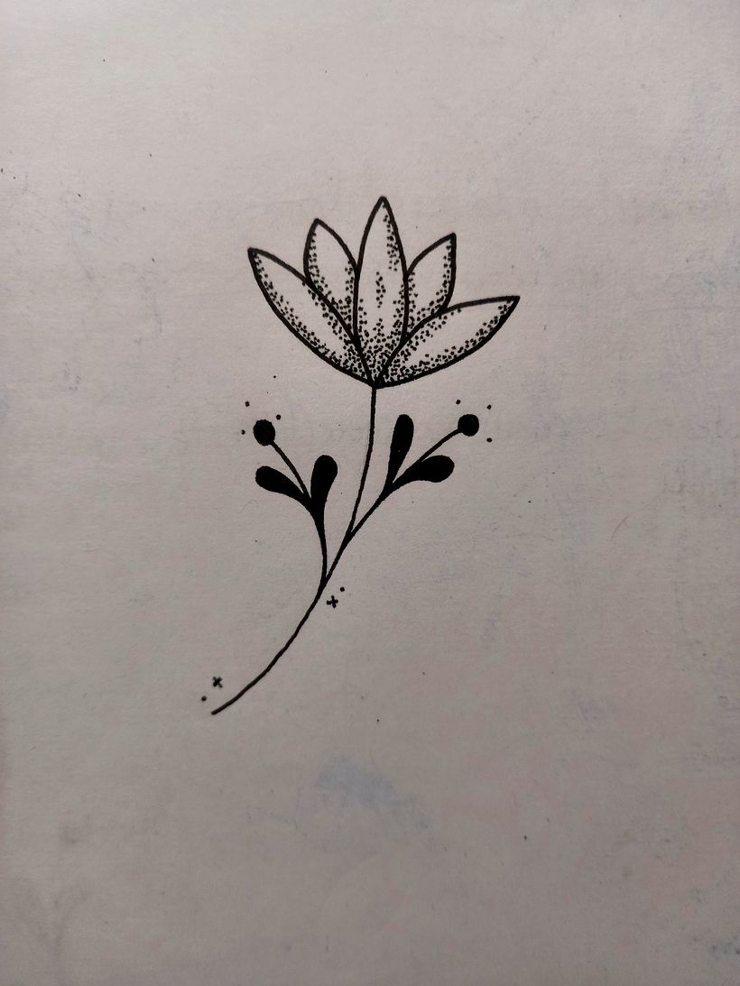 Primero empece a diseñar esta flor sencilla