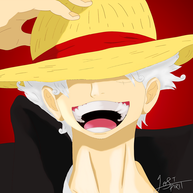 Illustration of the character Luffy From One Piece . Commissions open🔥 . #onepiece #monkeydluffy #gear5 #pirateking #anime #