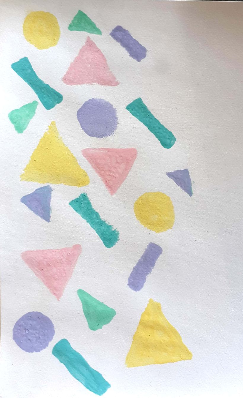 Técnica de sello con pintura ( Escaneado) 