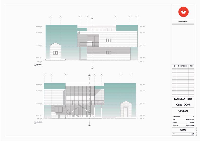 Mi proyecto del curso: Diseño y modelado arquitectónico 3D con Revit 2