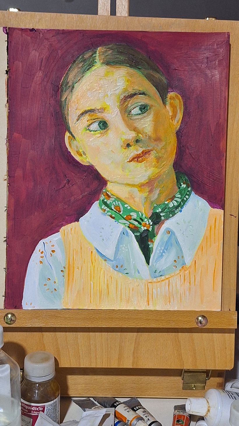 Mi proyecto del curso: Retrato expresivo al óleo: explora la técnica alla prima 1
