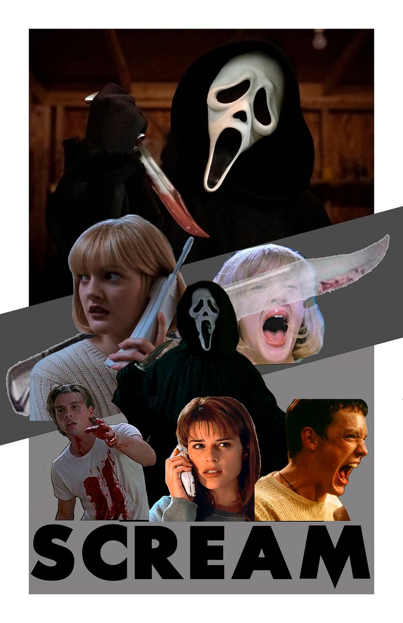 Composición con fotografías. Película: SCREAM 1 (1996)