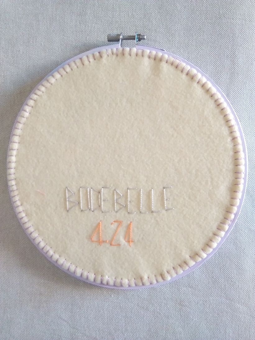 My project for course: Raised embroidery using the knot lace technique 2