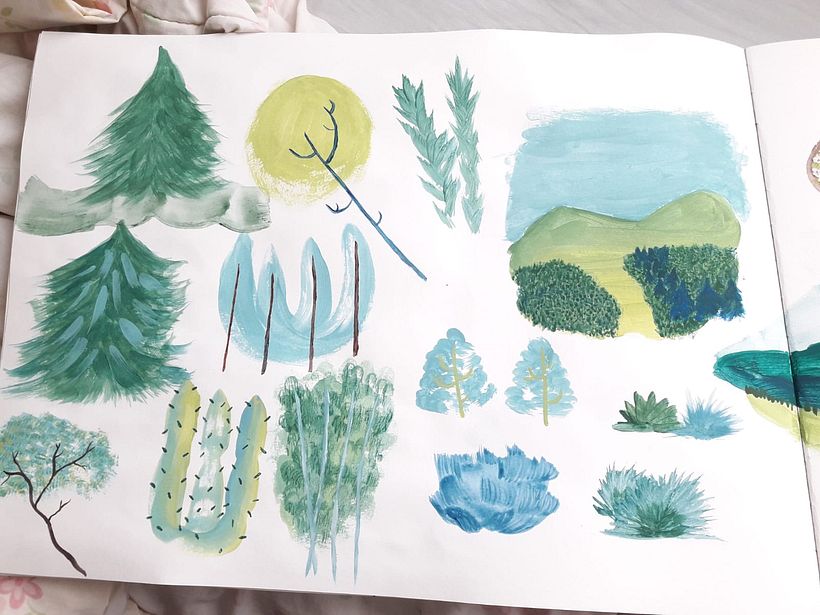 Meu projeto do curso: Sketchbook pictórico com guache 18