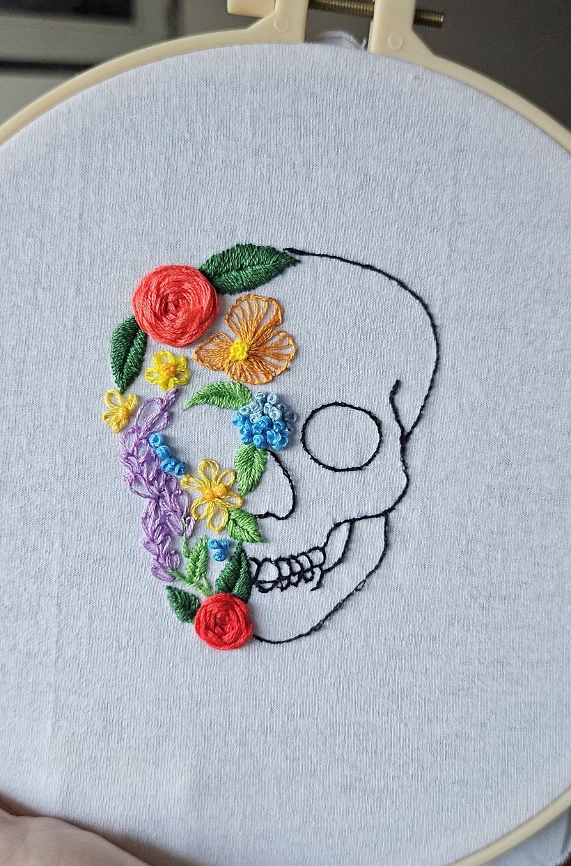 Mi proyecto del curso: Bordado a mano anatómico y floral para prendas y complementos 1