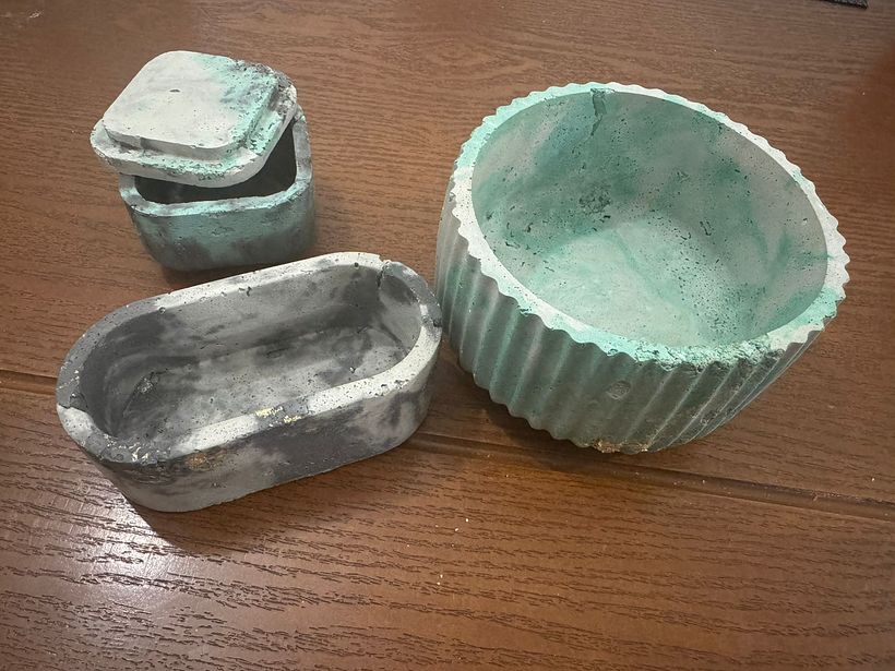 Mi proyecto del curso: Técnicas decorativas con concreto y moldes 2