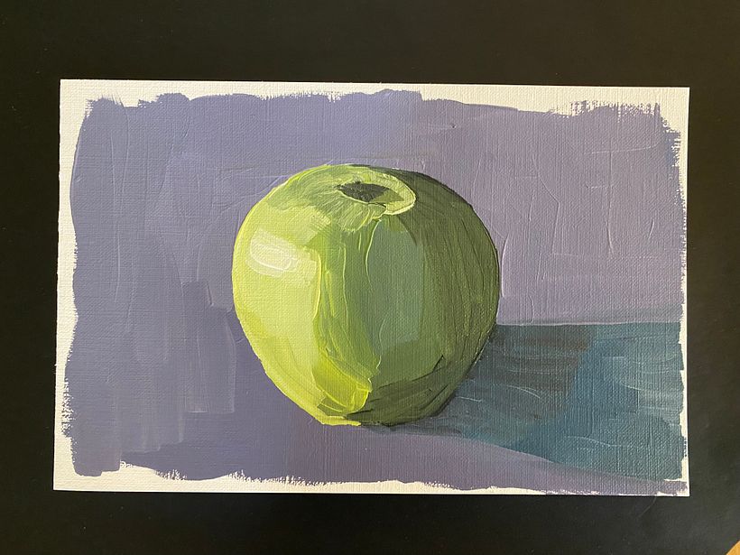 oil painting of an apple  1