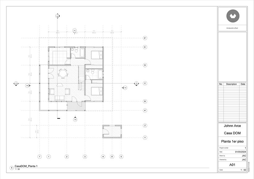 Mi proyecto del curso: Diseño y modelado arquitectónico 3D con Revit 1