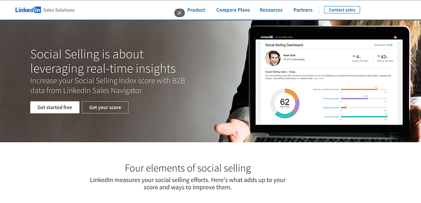 Entra en el Social Selling Index, clica en “Get your score” y descubré quan optimizado está tu perfil y algunas claves para m