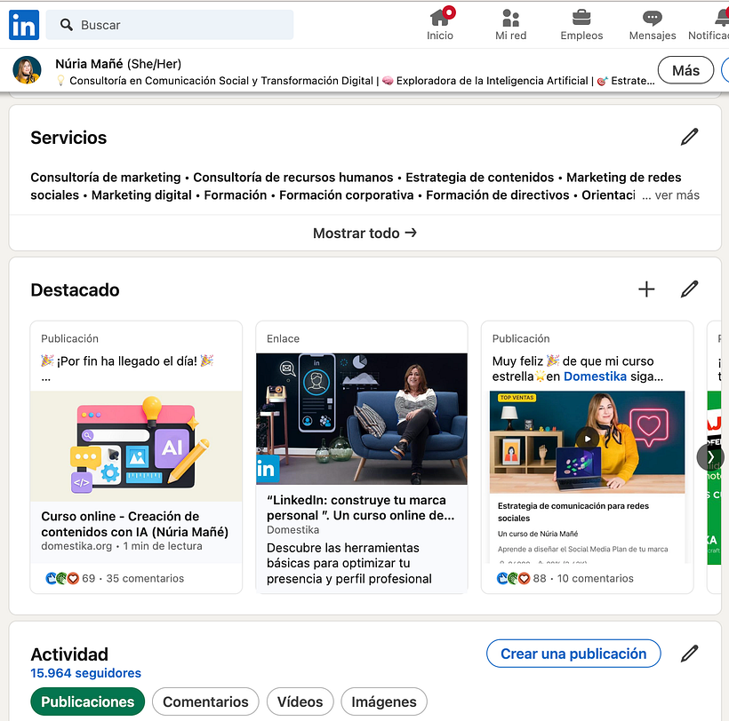 5 estrategias esenciales para destacar en LinkedIn por Núria Mañé 8