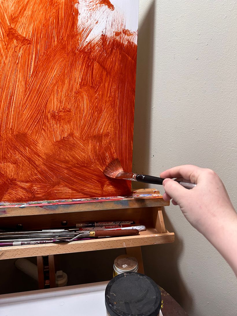 Having fun just spreading this paint around with no rules