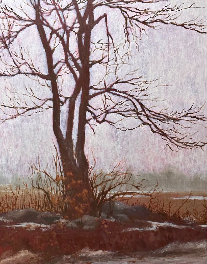 Here's our finished painting! I had so much fun working strictly with earth-based pigments to paint the earth.
