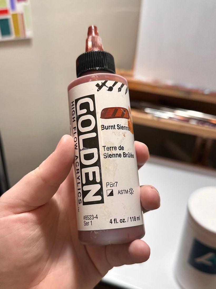 Love a high-flow acrylic for staining! Even under an oil painting.