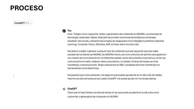 MI PROYECTO: Usar Chat GPT para trabajar 1