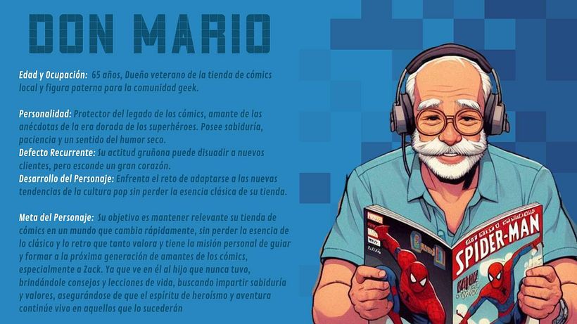 Perfil de un personaje secundario recurrente 