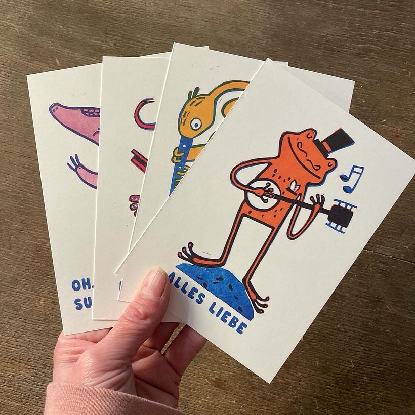 Reprints Postcard Versions with greetings