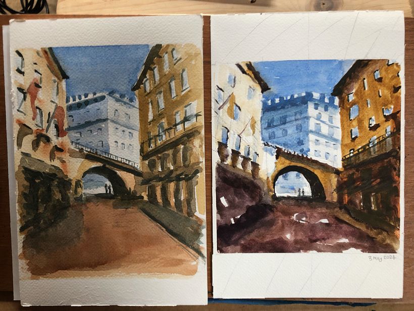 Mon projet du cours : Représentation architecturale à l'aquarelle 1