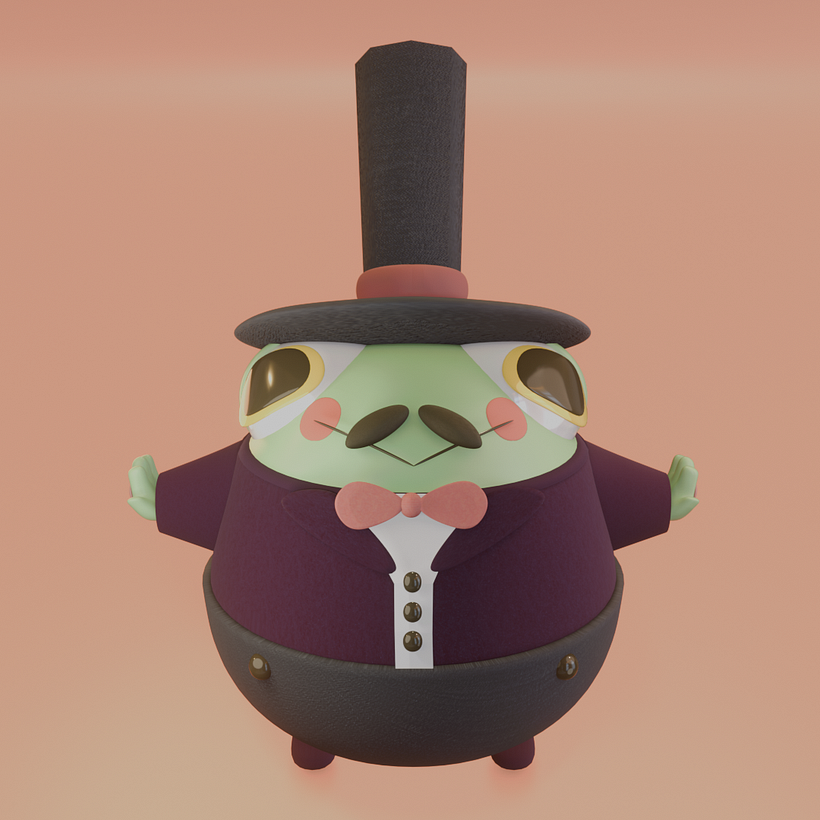 Meu projeto do curso: Criação de personagens Kawaii em 3D com Blender 2