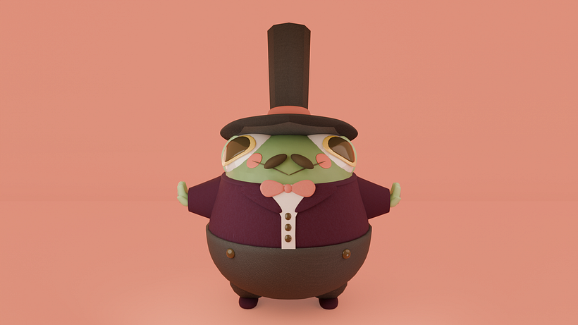 Meu projeto do curso: Criação de personagens Kawaii em 3D com Blender 9