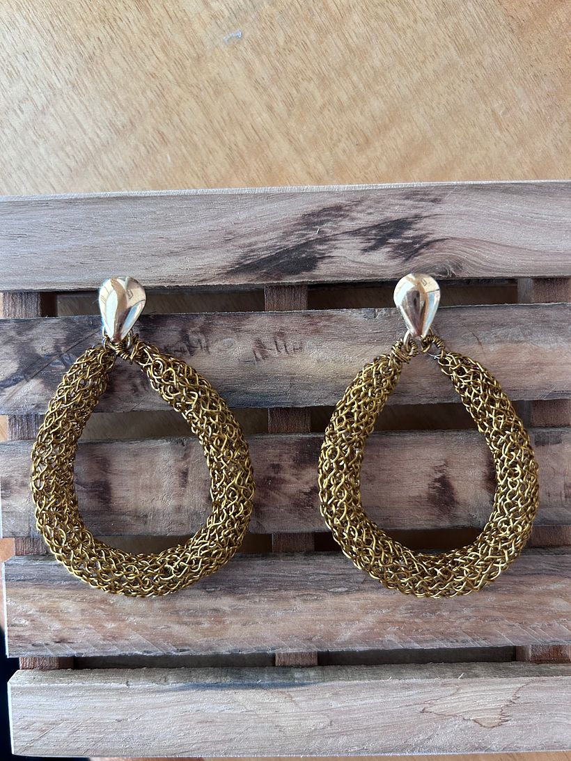 Wire crochet project earrings  1