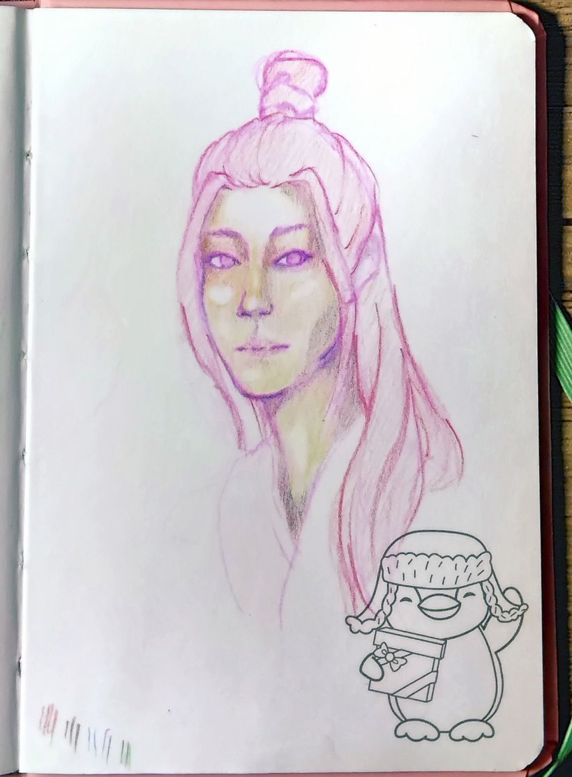 Mi proyecto del curso: Dibujo de retratos llamativos con lápices de colores 2