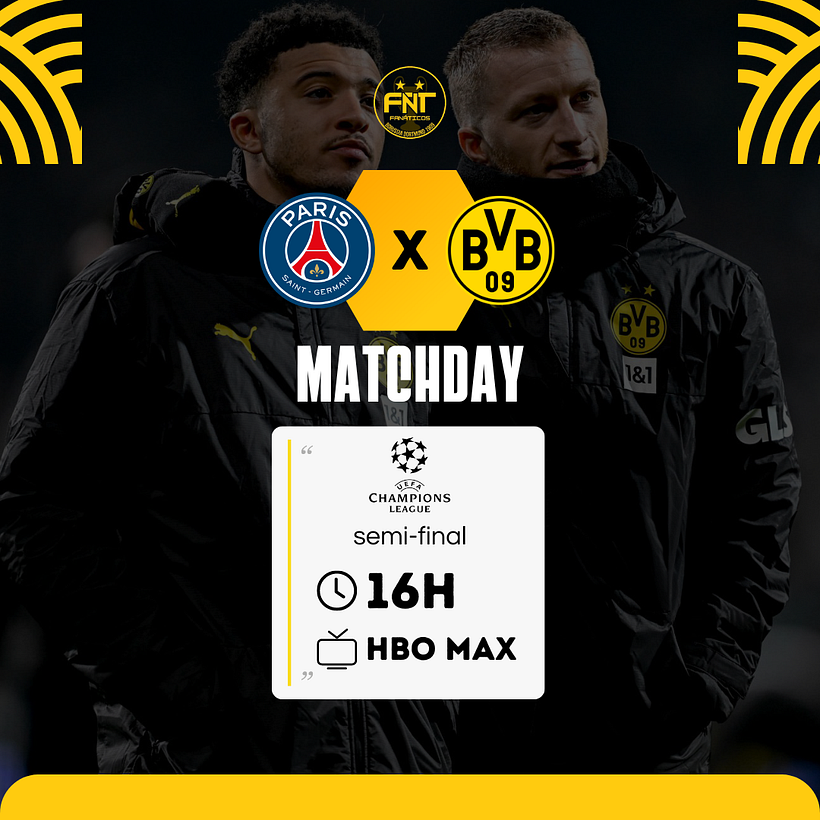 Criative for BVB x PSG semifinals post 1