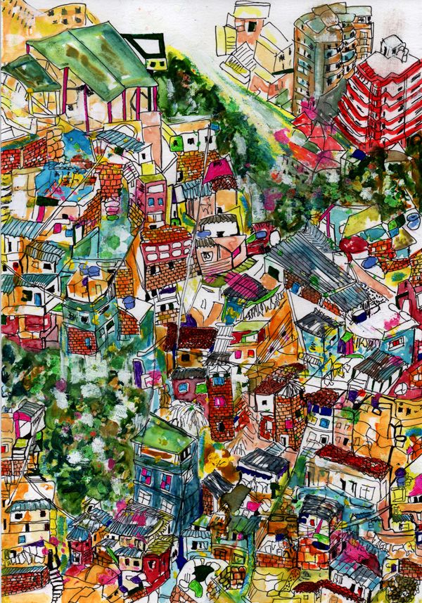 36- Paisaje Urbano. (Dibujo de Carmen Luna)