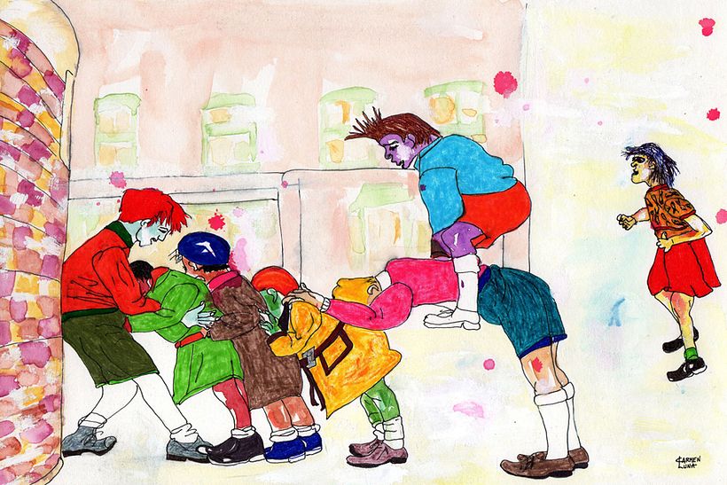 95- Allá voy ! (Dibujo de Carmen Luna)
