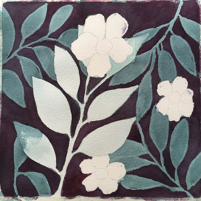 Removed masking fluid