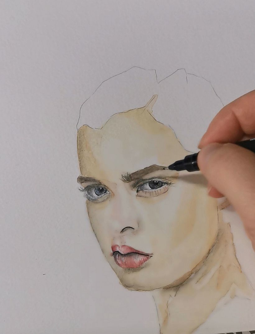 My project for course: Watercolor Portrait from a Photo 3