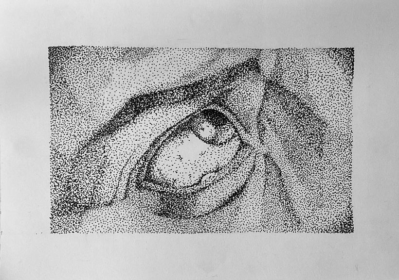 Por último, esta última composición se trata de un estilo de tatuaje que se conoce como puntillismo realista.