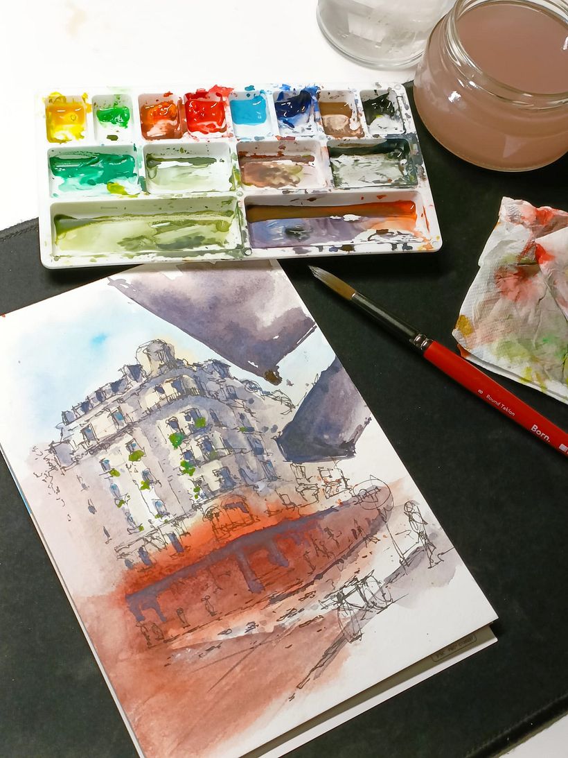 My project for course: Architectural Sketching with Watercolor and Ink 1