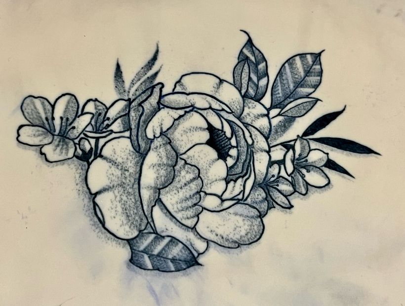 My project for course: Botanical Tattoo with Pointillism 1