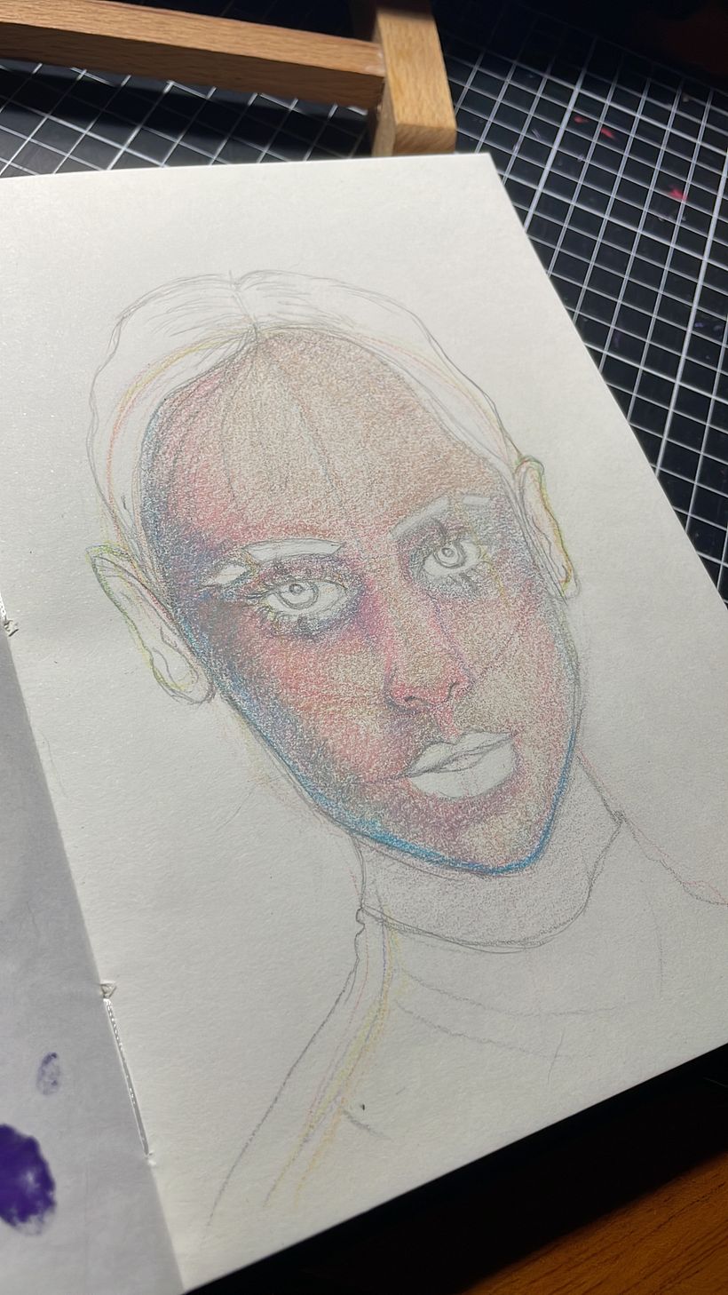 Mi proyecto del curso: Dibujo de retratos llamativos con lápices de colores 3