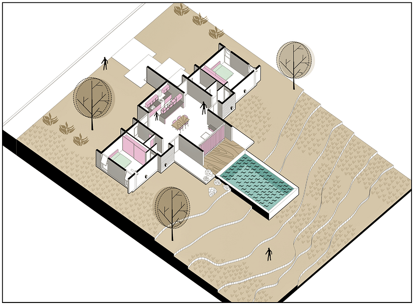 Segunda parte: Alternativa gráfica de axonometría (AutoCAD-Photoshop)