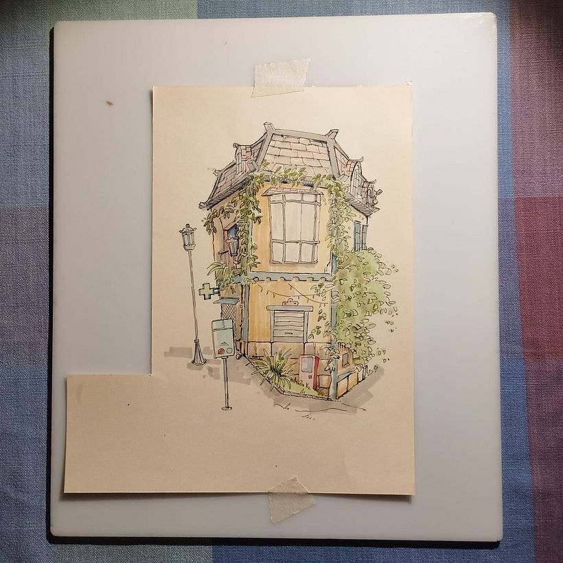 Mi proyectazo Final: Dibujo arquitectónico expresivo con marcadores de colores. 2